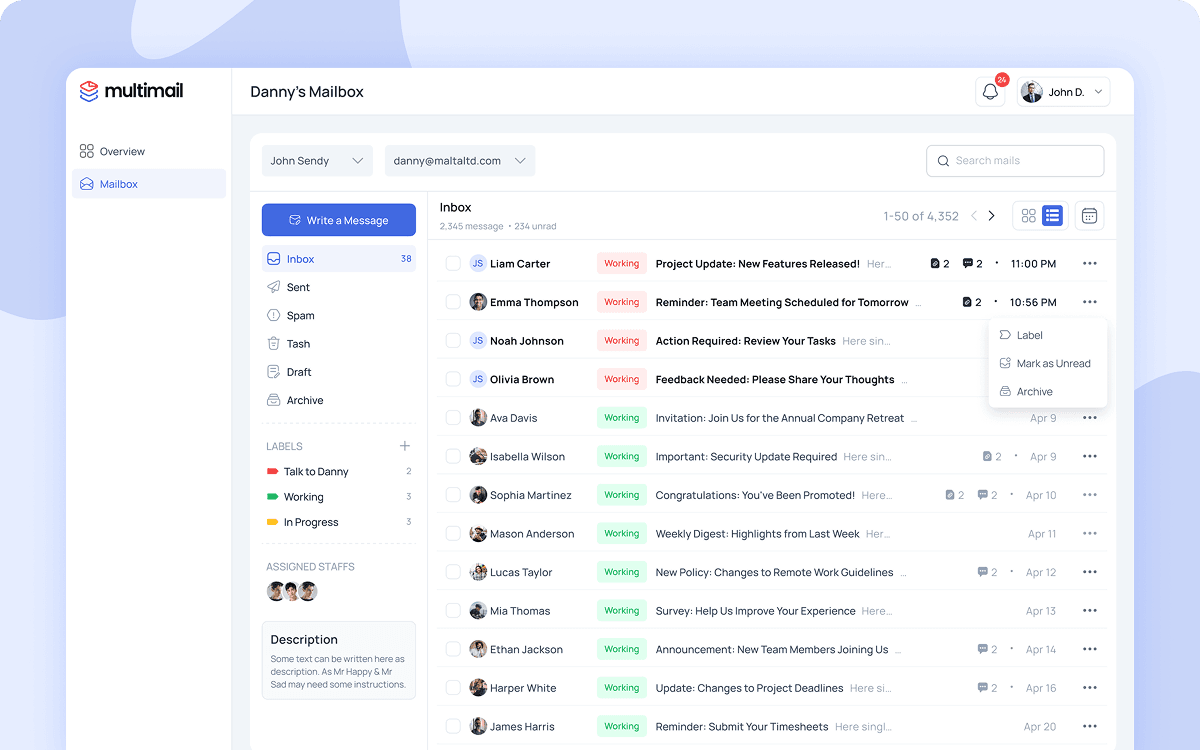Multimail - SaaS Platform Development - Image 1
